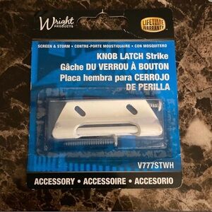 Wright Products White Knob Latch Strike